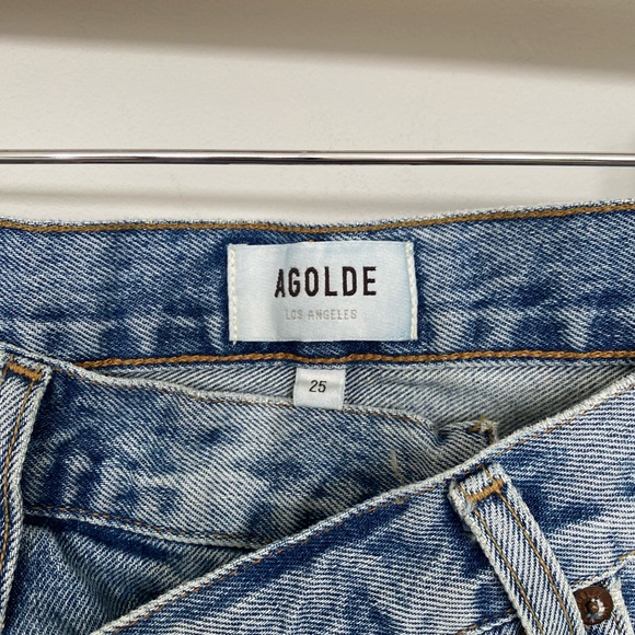 Agolde Criss Cross Denim Shorts - Picture 5 of 5